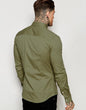 Skinny Shirt in Khaki Twill